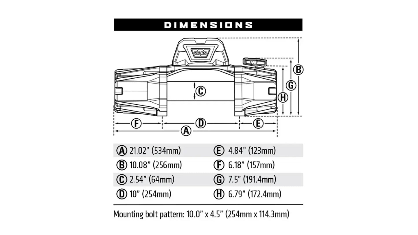 Winch WARN VR EVO 10-S 10,000 lb