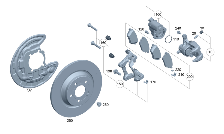 Kit de balatas y sensores Mercedes Benz A45s