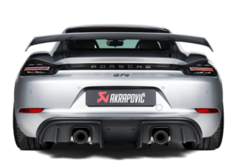 Escape Akrapovic Porsche Cayman GT4 Línea Slip-On con Titanio Puntas