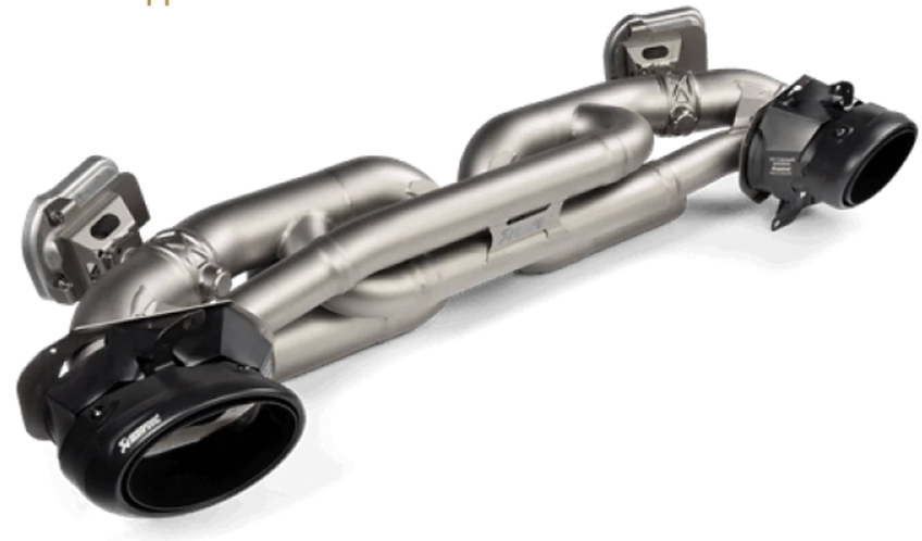Escape Akrapovic Porsche Turbo/Turbo S Slip-On Línea Race con Titanio Puntas