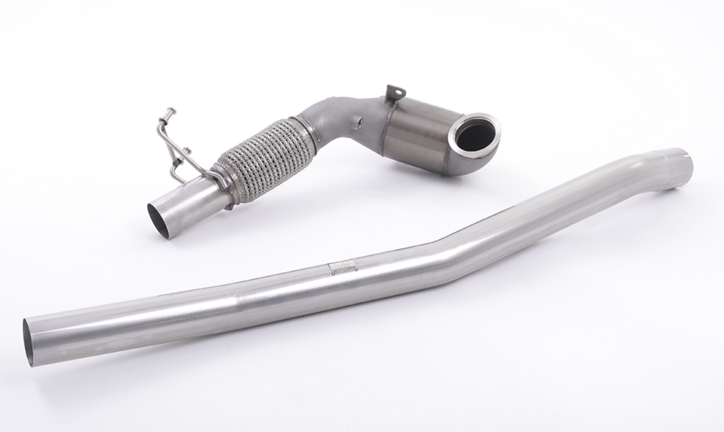 Downpipe de gran diámetro con catalizador deportivo de alto flujo Milltek - Audi S3 2.0 TFSI quattro 3-Door 8V/8V.2 (Non-GPF Equipped Models Only)