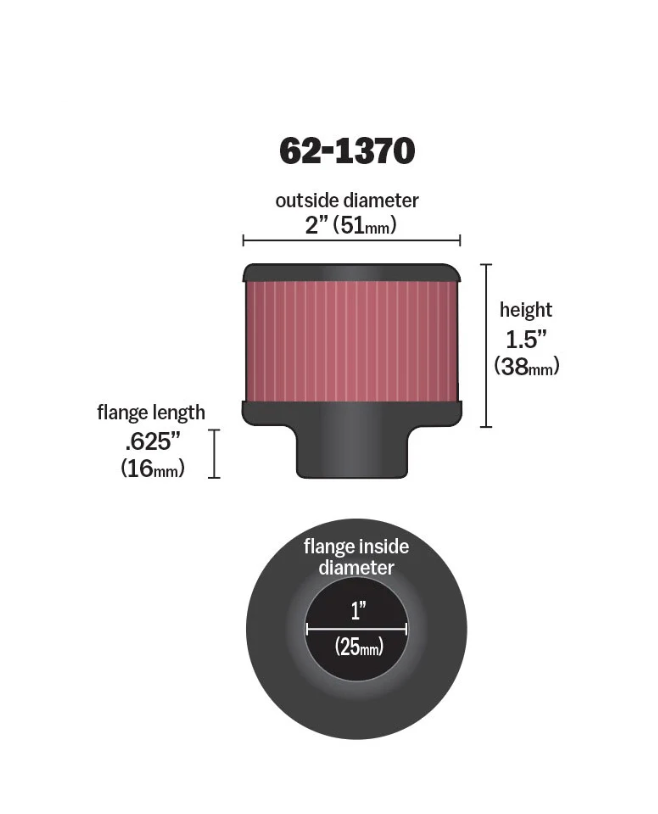 Filtro Respiradero K&N Clamp-On Cromado