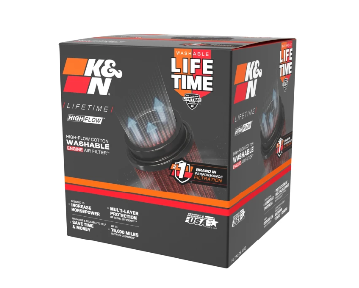 Filtro de Aire K&N Universal Clamp-On con Ventilación