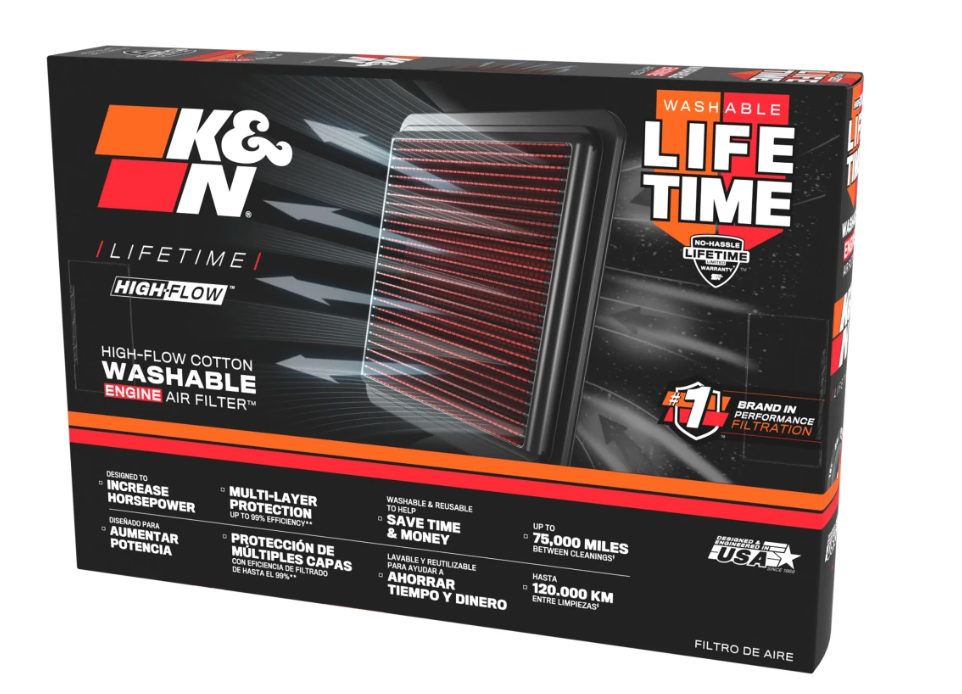 Filtro de Aire K&N Reemplazo de Alto Flujo para Honda 2007-2024
