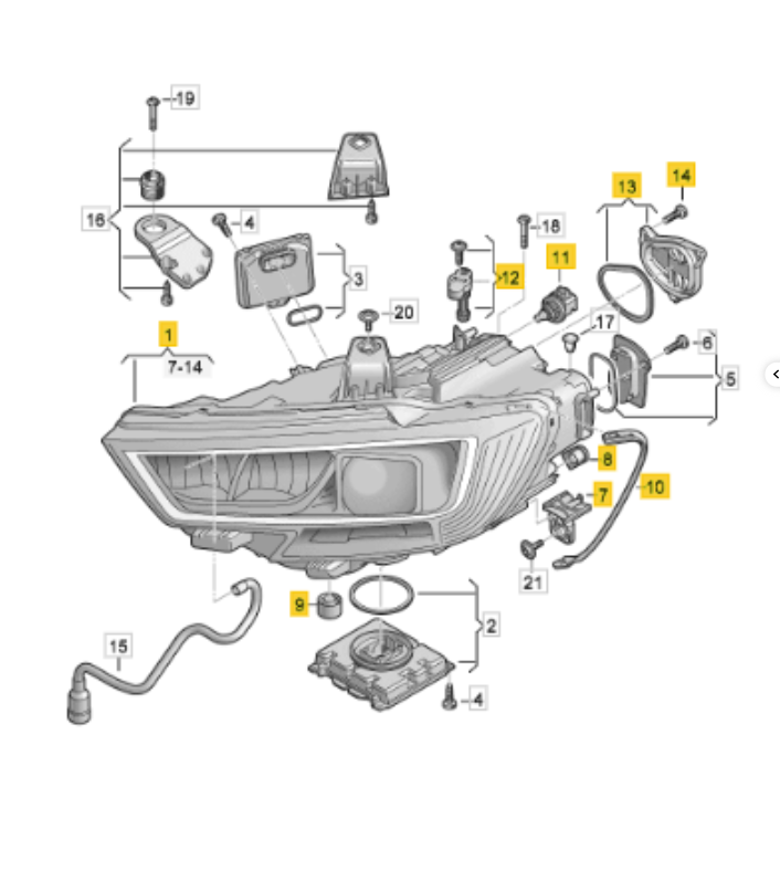 Faros LED Originales Audi A3 2019