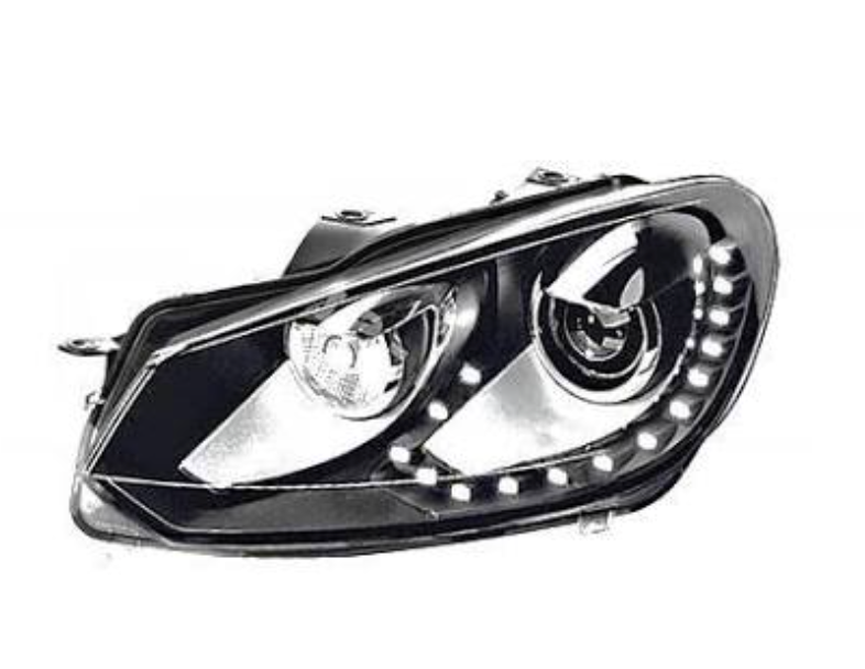 Faro Izquierdo Original VW GTI 2012 (Luz de Curvas y Marcha Diurna LED)
