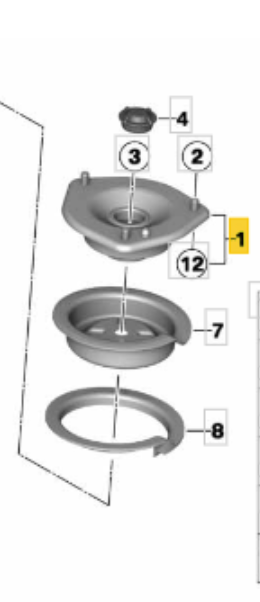 Base de Amortiguador Delantero Original MINI R56