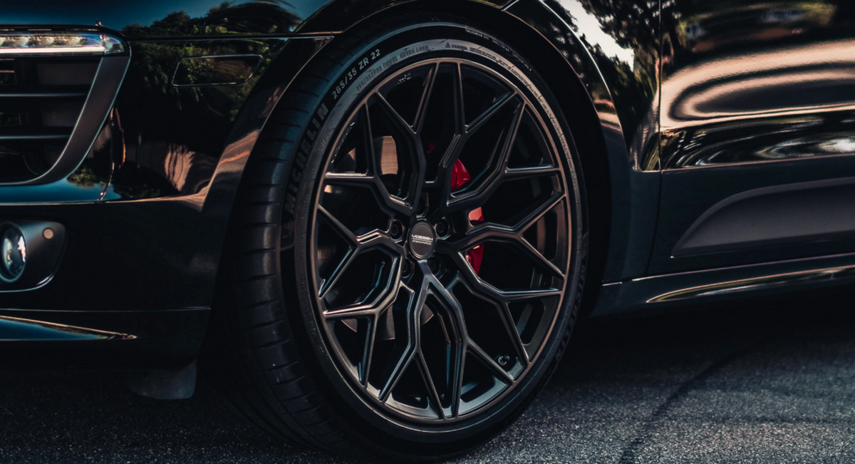 Juego de Rines Vossen HF-2 22x10.5 Satin Black Porsche Macan
