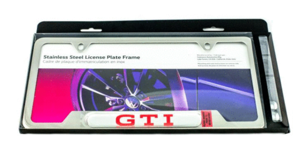 Marco de Placa GTI Pulido Original Volkswagen para VW GTI 2022-2026