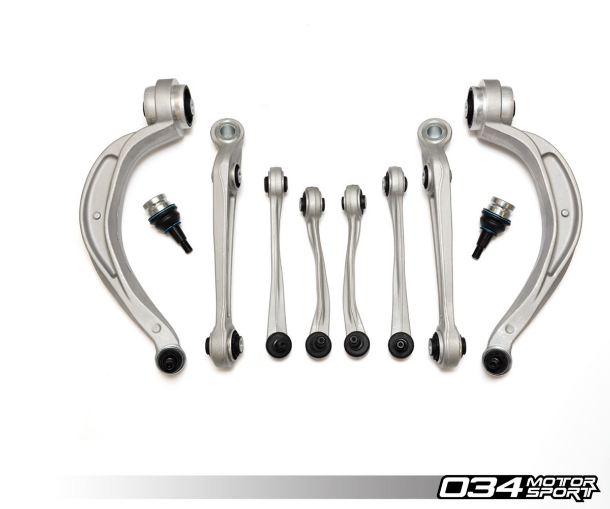 Kit de Brazos de Control 034Motorsport Density Line para Audi B8/B8.5 A4/S4/RS4, A5/S5/RS5, Q5/SQ5, C7/C7.5 A6/S6/RS6, A7/S7/RS7 y Porsche Macan 95B